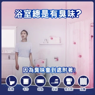 【日本風倍清】浴廁用抗菌消臭防臭劑/芳香劑6入組 清潔 小幫手(清爽皂香/薄荷綠香/山谷微香-2入裝任選)