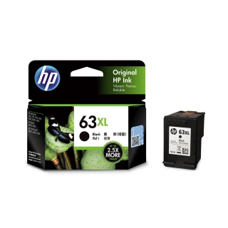 【HP 惠普】官方直營 NO.63XL黑色高容量墨水匣(F6U64AA)(DJ3630/2180/2130/1110 E0VY4520 OJ3830/4650/5220