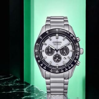 【CITIZEN 星辰】急速時刻光動能時計腕錶 男錶 手錶-43mm白(CA4674-58A)