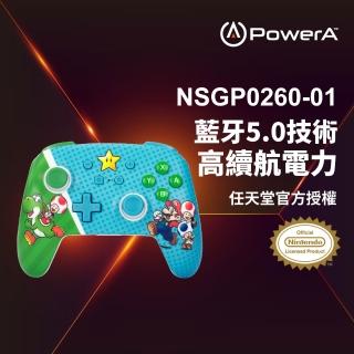 【PowerA】任天堂官方授權 增強款藍芽5.0無線遊戲手把(NSGP0260-01- 超級明星夥伴)