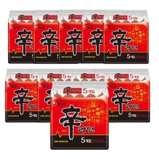 【農心泡麵】辛拉麵境內版5入超值包(600g*10袋組)