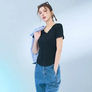 【MAJOR MADE】V領鎖鍊字母抓皺修身短T(V領/抓皺/修身短T)