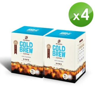 【金車/伯朗】冷萃濾泡咖啡-堅果醇香風味(10入/盒x4盒)