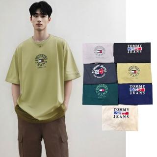 【Tommy Hilfiger】湯米 圓領 刺繡LOGO 短袖 上衣(美國原裝進口)