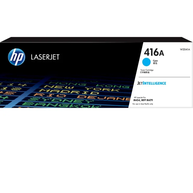 【HP 惠普】官方直營 416A 青色 LaserJet 碳粉匣(W2041A)(M454/M479/M455)