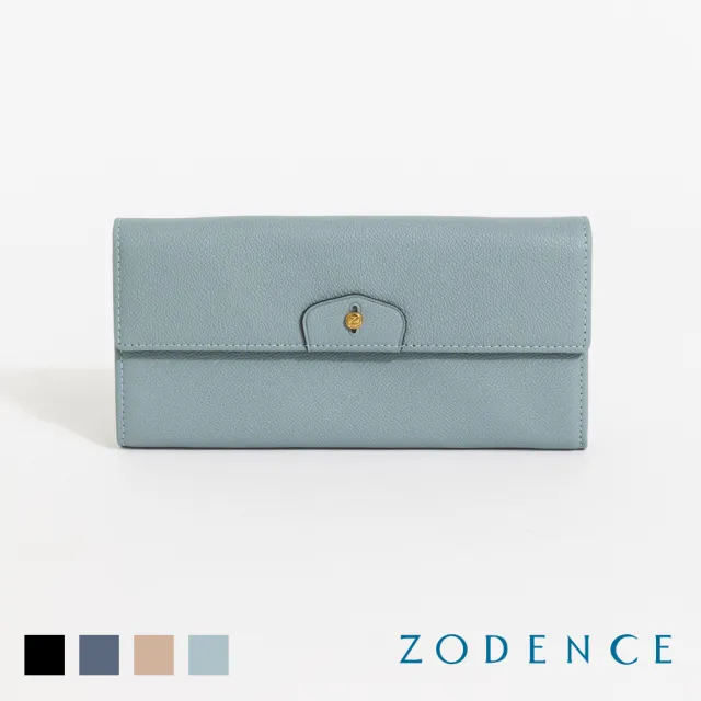 【ZODENCE 佐登司】CUFF進口真皮袖釦設計單層長夾(多色)