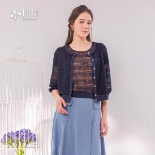【IRIS 艾莉詩】清透鉤針蕾絲外套-2色(52129)