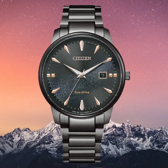 【CITIZEN 星辰】限定款 光動能 對錶 男錶 腕錶 手錶 石英錶 雙11 送禮 推薦 禮物39mm BM7595-89E