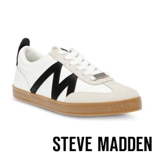 【steve madden】DEGREE 撞色拼接M平底休閒鞋(白色)