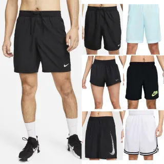 【NIKE 耐吉】短褲 休閒短褲 運動短褲 籃球短褲 大LOGO 男 運動 健身 黑白灰藍 多款(DX6011-010&)