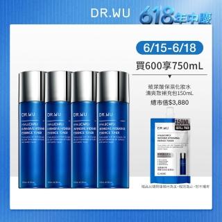 【DR.WU 達爾膚】玻尿酸保濕精華化妝水150ML(經典款 4入組)