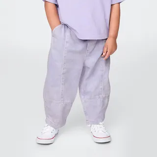 【GAP】女幼童裝 鬆緊牛仔褲-淡紫色(785642)