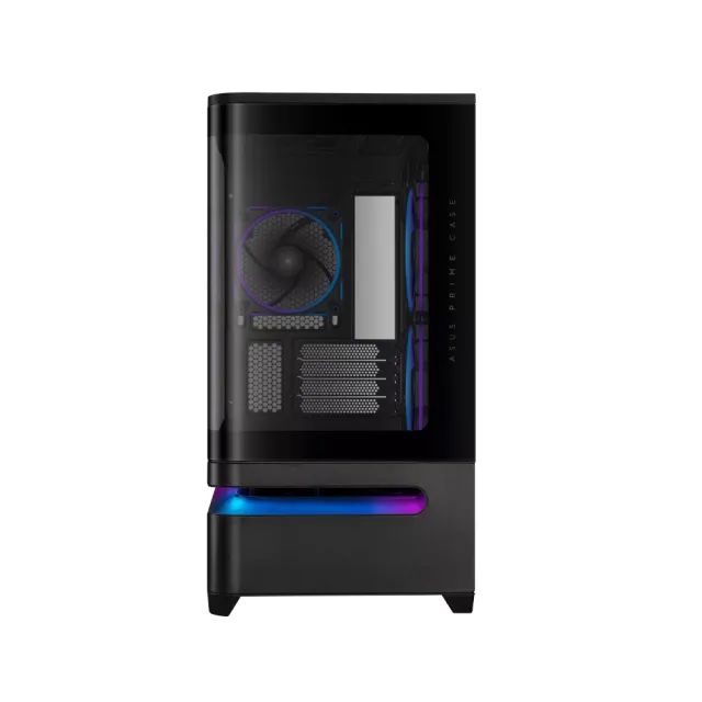 【ASUS 華碩】Prime AP202 ARGB 曲面全景玻璃電腦機殼 黑色(PRIME-AP202-ARGB-BLACK-TG)
