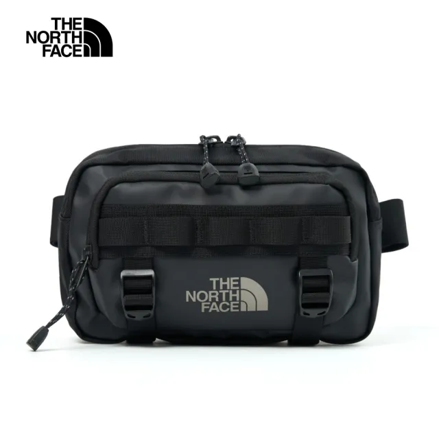 【The North Face 官方旗艦】北面男女款黑色DWR防潑水大容量休閒腰包｜8BK5BIA