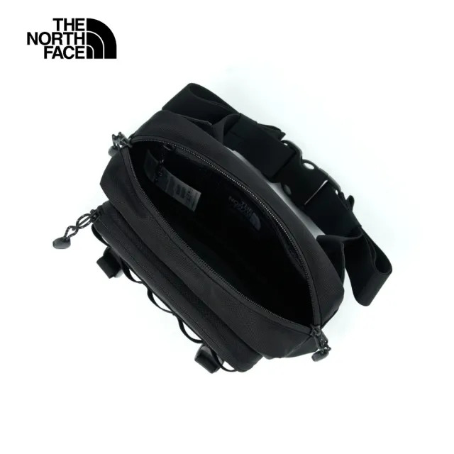 【The North Face 官方旗艦】北面男女款黑色DWR防潑水大容量休閒腰包｜8BK5BIA