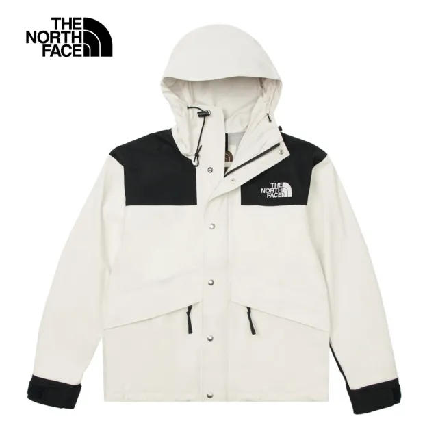 【The North Face 官方旗艦】經典ICON-北面男款米白色FUTURELIGHT防水透氣衝鋒衣｜8AKJROU