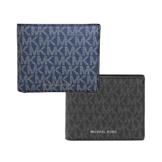 【Michael Kors】滿版LOGO皮革短夾