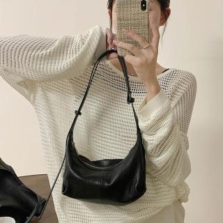【LEEHER】羊皮包包/餃子包/斜揹包/真皮包包/單肩包/腋下包/高階感/軟皮包/銀色包包/包包/揹包/側揹包