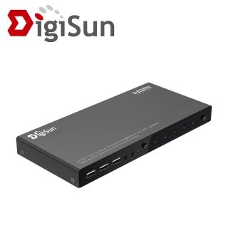 【DigiSun 得揚】KV804 4埠 4K HDMI 2.0 KVM 電腦控制切換器