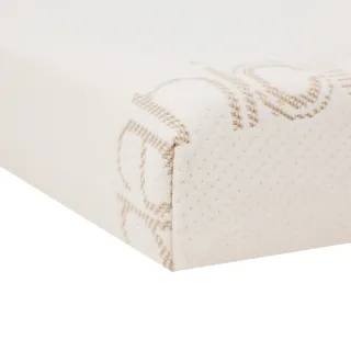 【L.A. Baby】天然有機棉防水保潔墊床包 M號(120*60公分米白色)