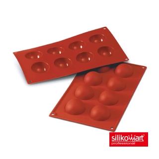 【silikomart】8連半球模 義大利製 巧克力 冰模 矽膠模(30.004.00.0060)