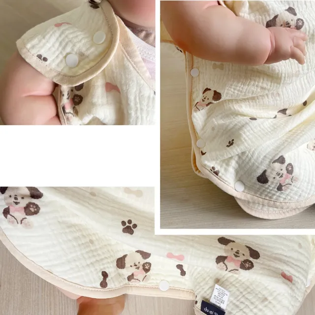 【Chu-mi 啾米】四層紗防踢睡袋(0-18M嬰兒防踢被 防踢背心 防踢被睡袋)