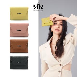 【2R 手工真皮】多色任選 頭層牛皮Ria蕾雅翻蓋短夾(真皮 皮夾 短夾)