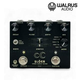 【WALRUS AUDIO】Sloer Stereo Ambient Reverb 迴響效果器 黑色款／創新頂級品牌(單顆 綜效 空間系 綜合)