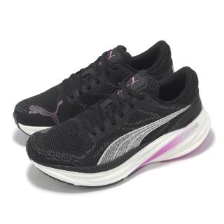 【PUMA】慢跑鞋 Magnify Nitro 2 Wn 女鞋 黑 紫 氮氣中底 緩衝 回彈(377540-19)