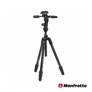 【Manfrotto 曼富圖】Befree GT 玄影三向雲台碳纖維三腳架 MKBFRTC4GTFB-3W(公司貨)