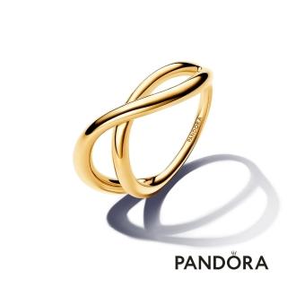 【Pandora 官方直營】自然流線無限戒指(鍍14k金)