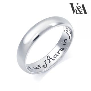 【PROMESSA】V&A博物館系列 愛與分享 鉑金情侶結婚戒指(女戒)