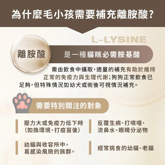 【LOVITA 愛維他】LOVITA PETS  寵物離胺酸粉*1瓶(寵物保健 含維他命C  120g 鮭魚風味)