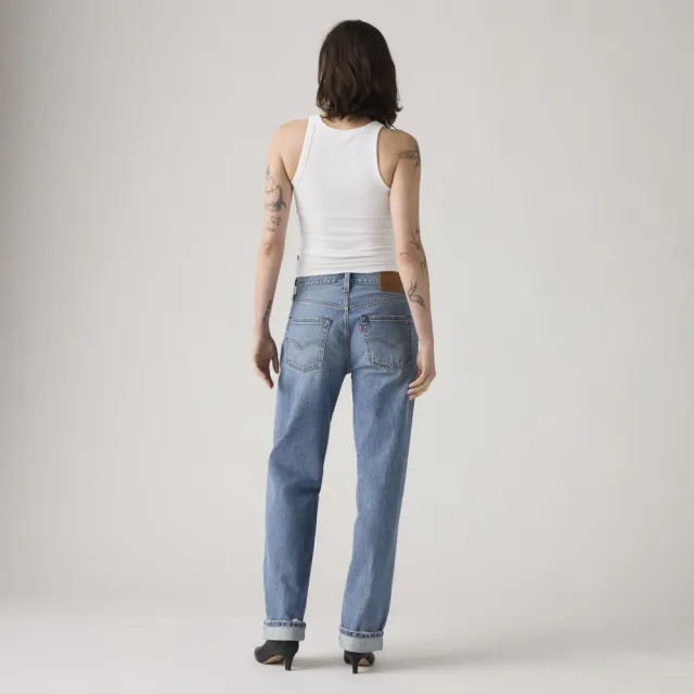 【LEVIS】501☆90”s 中腰直筒牛仔褲 / 赤耳 / 破壞加工 女生牛仔褲 熱賣單品 A1959-0085