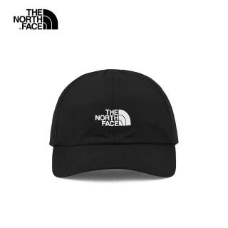 【The North Face 官方旗艦】北面男女款黑色吸濕排汗棒球帽｜3SHGJK3