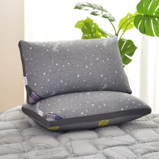 【LooCa】送防蹣枕頭套-石墨烯醒腦枕頭1入(抗菌+乳膠+三段式獨立筒枕-速)