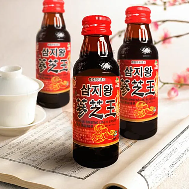 【金蔘】6年根韓國高麗人蔘蔘芝王禮盒(100ml*7瓶 共10盒)