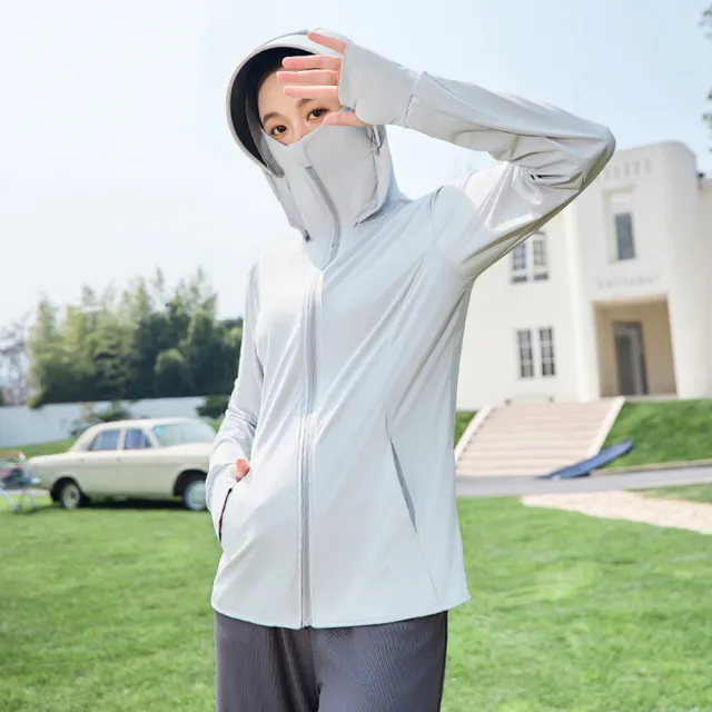 【MUAN】防紫外線UPF50+ 夏日連帽防曬服 涼感速乾防曬衣 抗UV外套 騎車外套 防曬衣