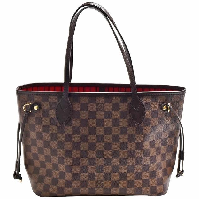 LV N40600 Neverfull PM 經典 Damier 棋盤格印花帆布肩背托特包，選用經典Damier花紋帆布，綴以天然牛皮飾邊，內部格外寬敞卻不失輕盈。結帳享89折再享0利率，是時尚與實用兼具的優雅選擇。