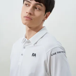 【ELLE ACTIVE】男款 吸濕快乾機能短袖POLO衫-白色(EA25S2M1104#90)
