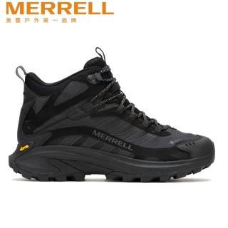 【MERRELL】MOAB SPEED 2 MID GTX 寬楦中筒防水登山鞋 男款 黑色(ML037501W)