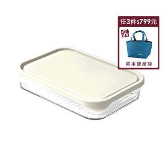 【Glasslock】冰箱收納強化玻璃微波保鮮盒-低扁款(1050ml)