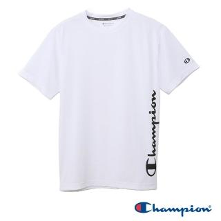 【Champion】官方直營 男款-SPORTS 吸濕快排防曬LOGO印花短袖TEE-白色(C3-BS313-010)