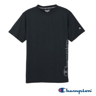 【Champion】官方直營 男款-SPORTS 吸濕快排防曬LOGO印花短袖TEE-黑色(C3-BS313-090)