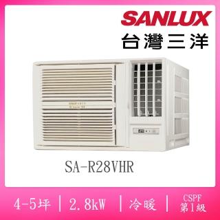 【SANLUX 臺灣三洋】福利品4-5坪右吹式一級變頻冷暖窗型冷氣(SA-R28VHR)