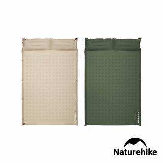 【Naturehike】D系列帶枕自動充氣睡墊6cm 雙人 WS025(臺灣總代理公司貨)