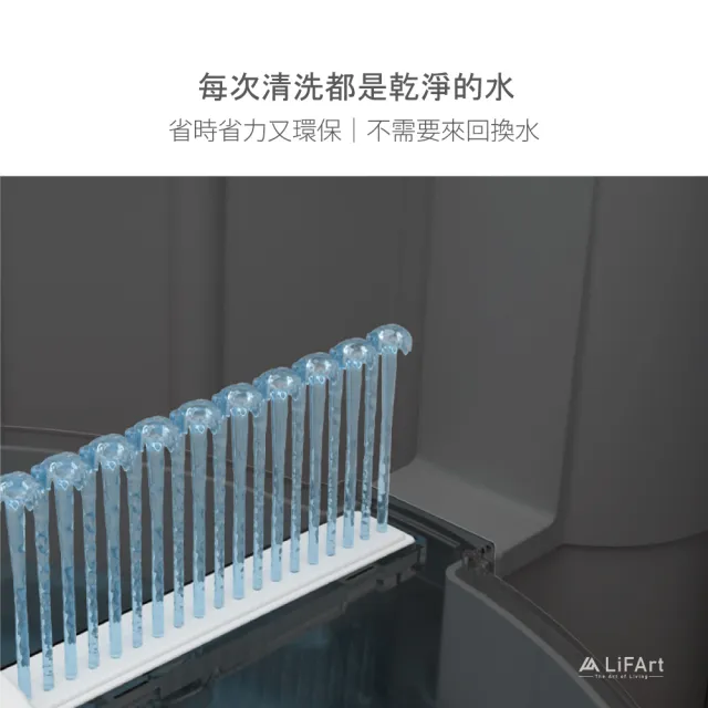 【LiFArt】淨污水分離式省水拖把組(1桶1拖2布/旋轉拖把)