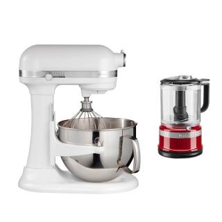 【KitchenAid】5.7公升/6Q桌上型攪拌機-升降型-牛奶白(打蛋機 / 揉麵機 / 廚師機 / 麵團機 / 和麵機)