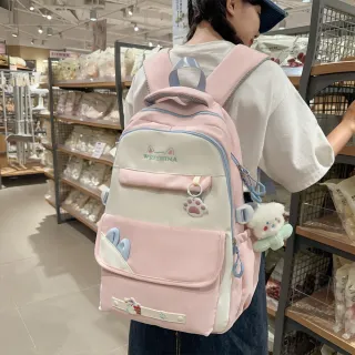 【MoodRiver】雙11 後背包 學生 背包 書包 多隔層 大容量 防潑水 女 包包 旅行背包 日式 