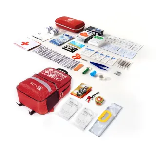 【索樂生活】地震防災緊急避難包27入組(內政部緊急避難建議 颱風地震包 求生救援背包 醫療急救包)